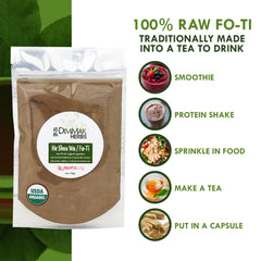 Fo Ti root powder in a smoothie