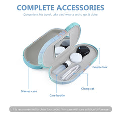 Built-in mirror inside the lid of the case