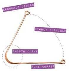 Compact and portable copper tongue cleaner