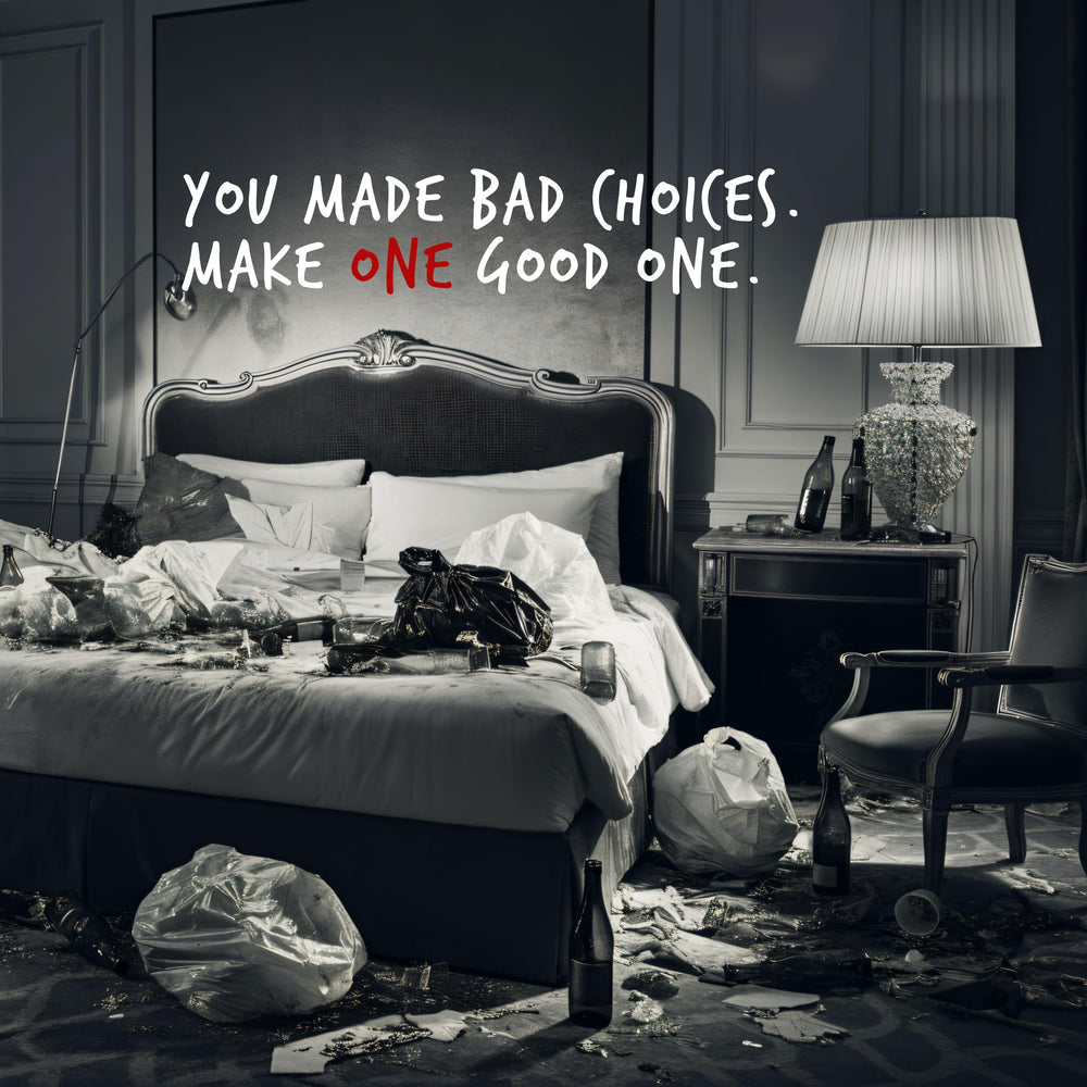 DIRTY SAINT Hangover Shot bottle-glass shows grape aroma and refreshing finish.