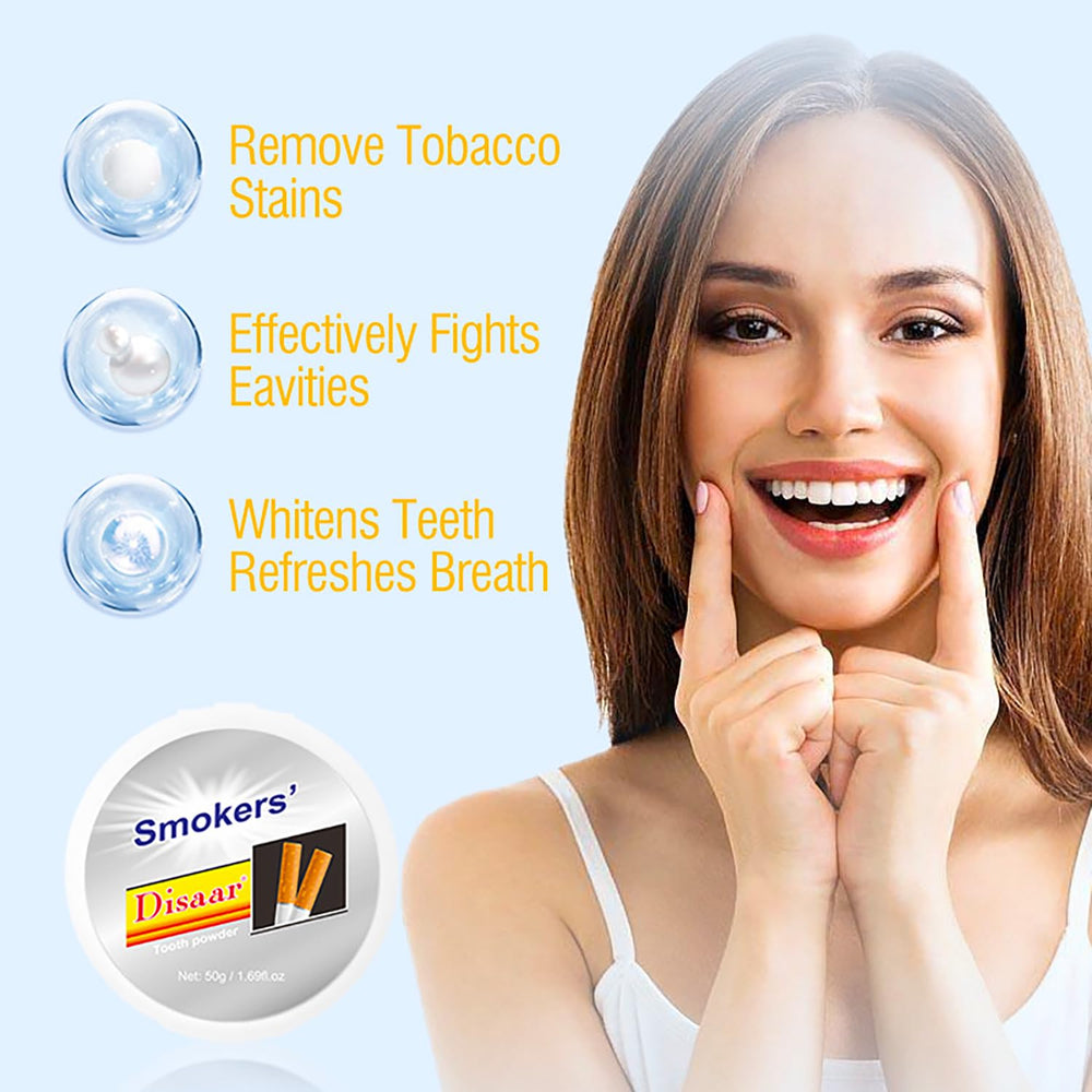 Disaar Beauty Tooth Powder packaging in a jar