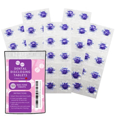 50-count dental disclosing tablets for kids and adults, individually wrapped