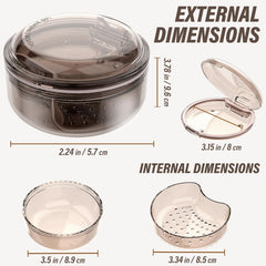 Dishwasher safe denture container for easy cleaning