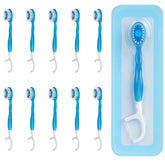 Disposable mini travel toothbrush with 5-in-1 design and Coolmint flavor