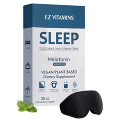 Front view of dissolvable sleep strips box (30 count)