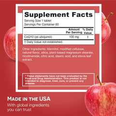 Dissolvable ubiquinol tablet close-up