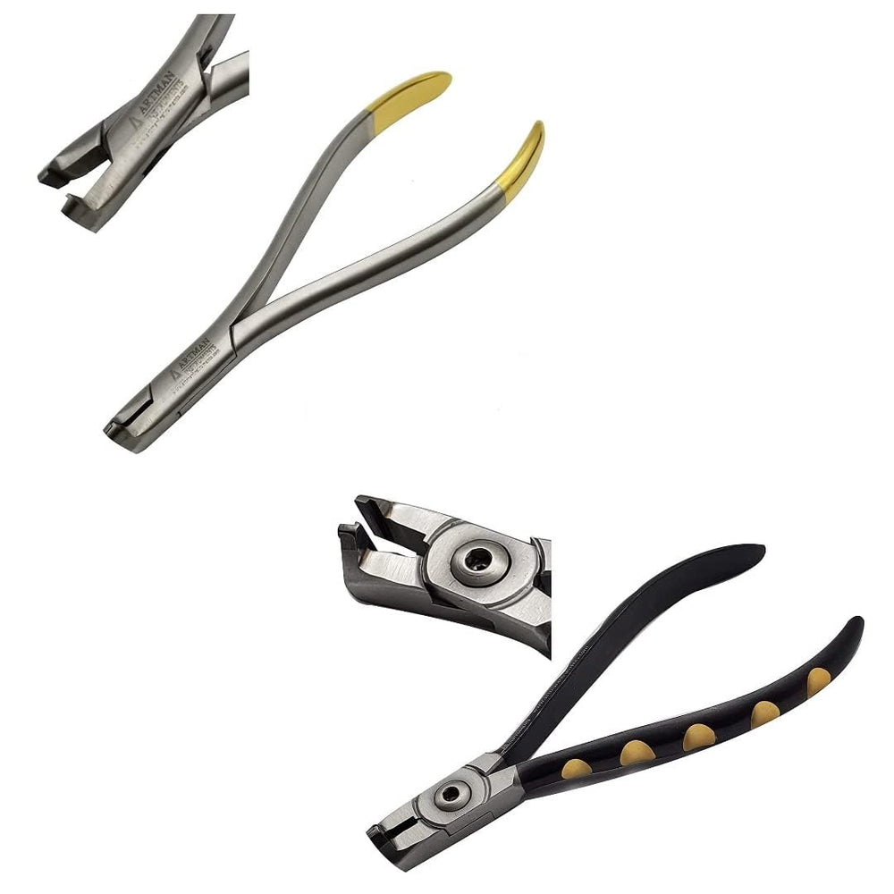 Distal end cutter with tungsten carbide inserts and safety hold