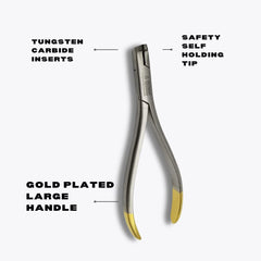 Premium quality dental tool set with safety hold and gold plating