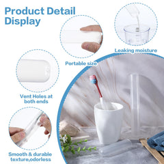 Includes 60 toothbrush holders for bulk travel use