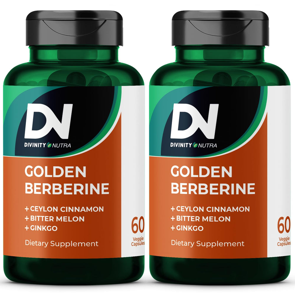 Divinity Nutra Golden Berberine bottle with 60 capsules