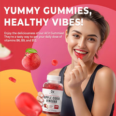 Divinity Nutra gummies packaging emphasizes vegan, non-GMO, gluten-free features.