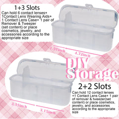 Compact dual case with accessories for weekly wear