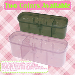 Weekly-use lens storage in compact case with accessories