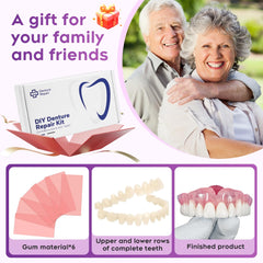 Temporary teeth replacement kit for a natural-looking smile