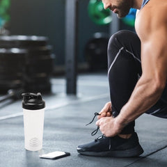 Two-pack set of BPA-free white shaker bottles