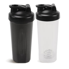 DKMambo 20oz shaker bottle white and black - front view