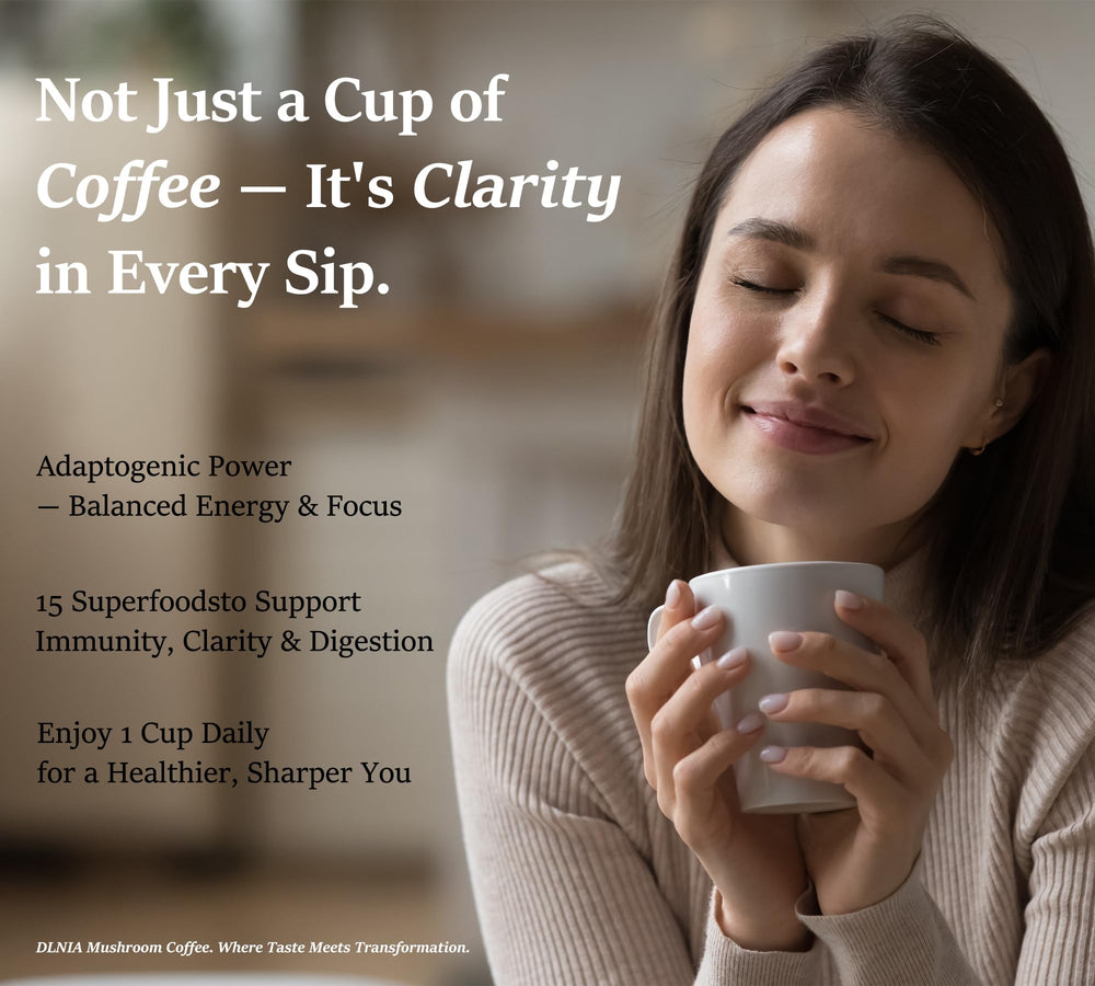 Label highlighting 12 adaptogenic mushrooms