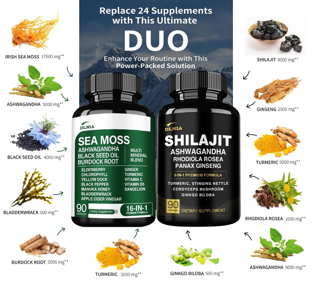 Shilajit & Sea Moss 8-in-1 bundle image