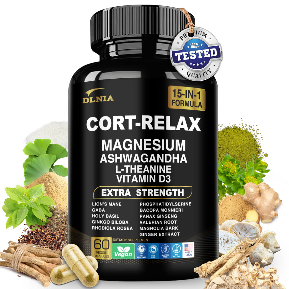 DLNIA Calm Cortisol Supplement bottle front view