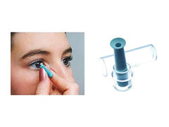 DMV Classic Vented Hard Contact Lens Remover Blue - suction cup tip with storage tube (image 2)