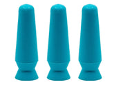 Three DMV Scleral Cup ventless large contact lens handlers in light blue