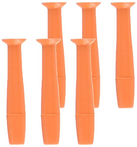 Six-count set of DMV Ultra Hard Lens Removers in orange