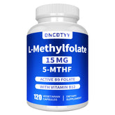 Front view of DNCDTYY L-Methylfolate 15mg bottle