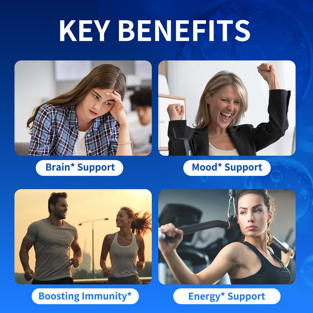 Ingredient list featuring L-Methylfolate 5-MTHF, B12, D3, Taurine, NAC, and Glycine