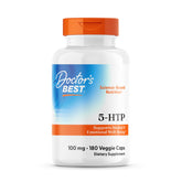 Doctor's Best 5-HTP bottle label with 180 veggie caps