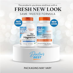 Close-up of Doctor’s Best Magnesium Glycinate Lysinate tablets