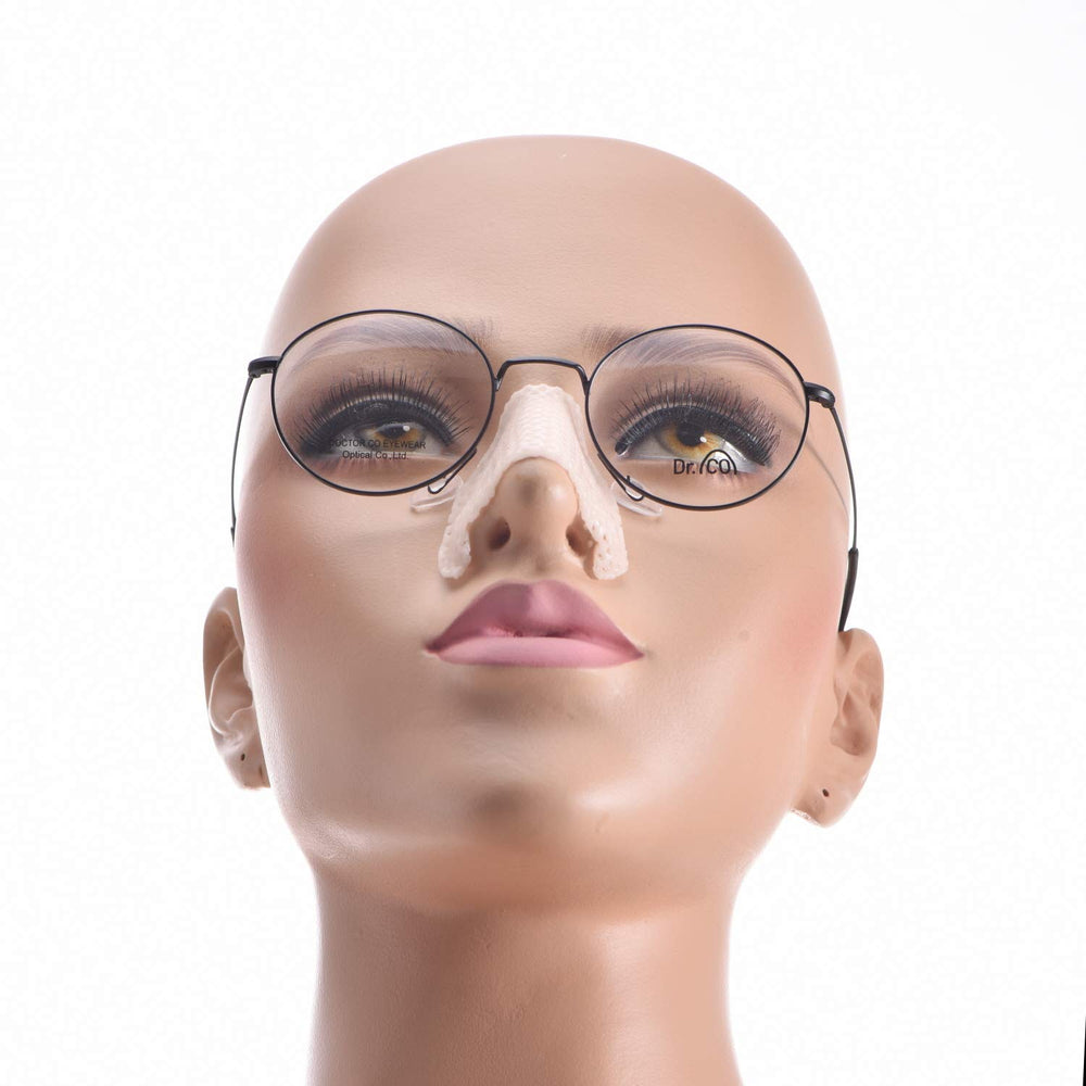 No-nose-contact glasses suitable for nasal fracture recovery