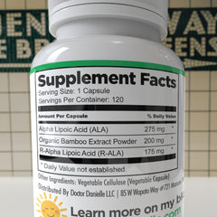 Doctor Danielle Alpha-Lipoic Acid veggie capsules for easy daily supplementation