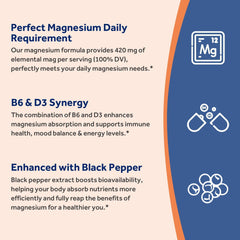 Serving size shows 2 capsules and 420 mg elemental magnesium
