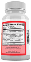 DOCTOR RECOMMENDED SUPPLEMENTS Apple Cider Vinegar Capsules closeup highlights easy to swallow capsules.