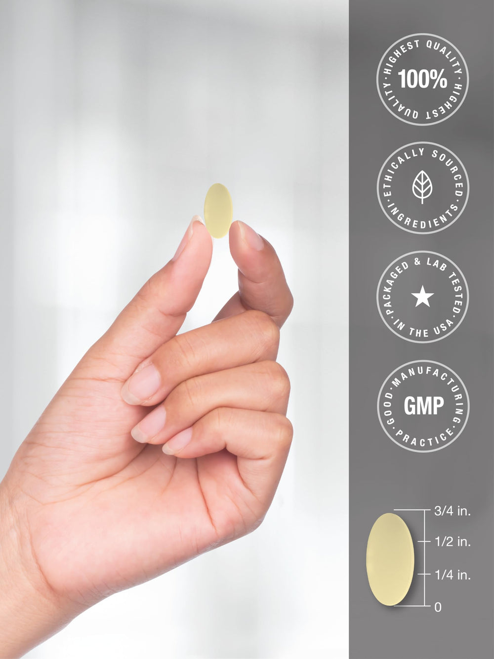 Lifestyle image showing healthy hair, skin, and nails