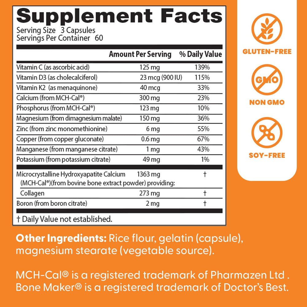Collagen-rich bone matrix proteins and minerals