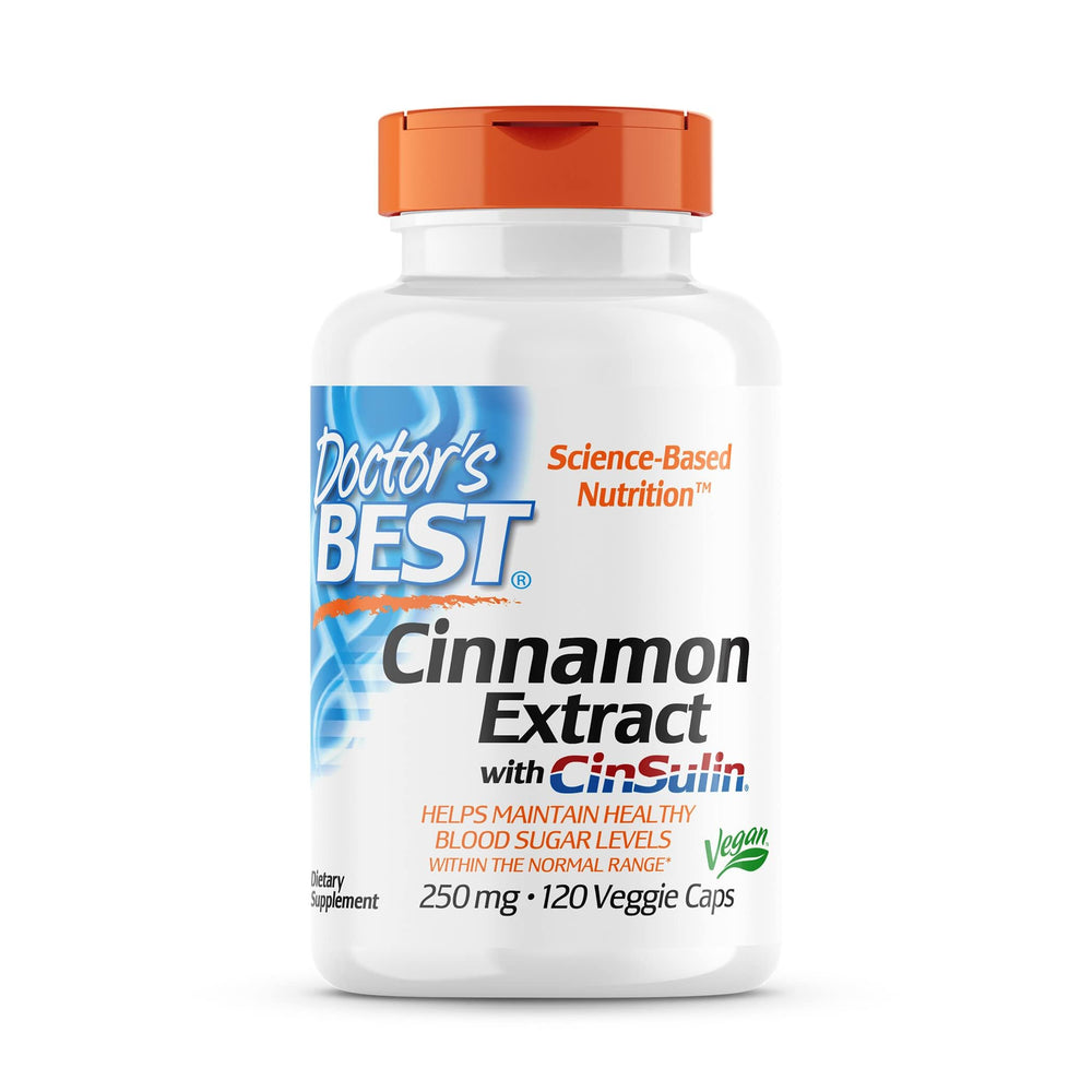 Bottle label for Doctor's Best Cinnamon with CinSulin