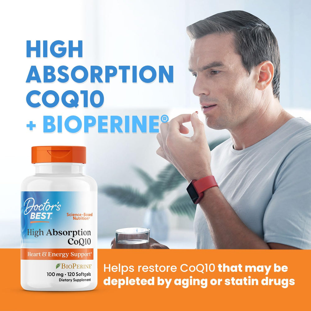 Image illustrating enhanced absorption with BioPerine in CoQ10