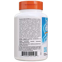 Doctor's Best D-Ribose capsules in hand suggesting convenient daily energy recovery.