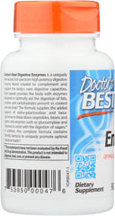 Close-up of the product label on Doctor's Best Digestive Enzymes bottle