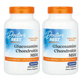 Doctor's Best Glucosamine Chondroitin MSM OptiMSM 240 Veggie Caps bottle—front view