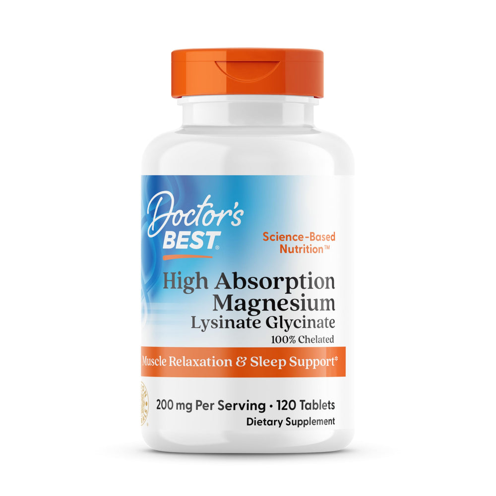 Doctor's Best magnesium glycinate lysinate tablet showing fast absorption potential