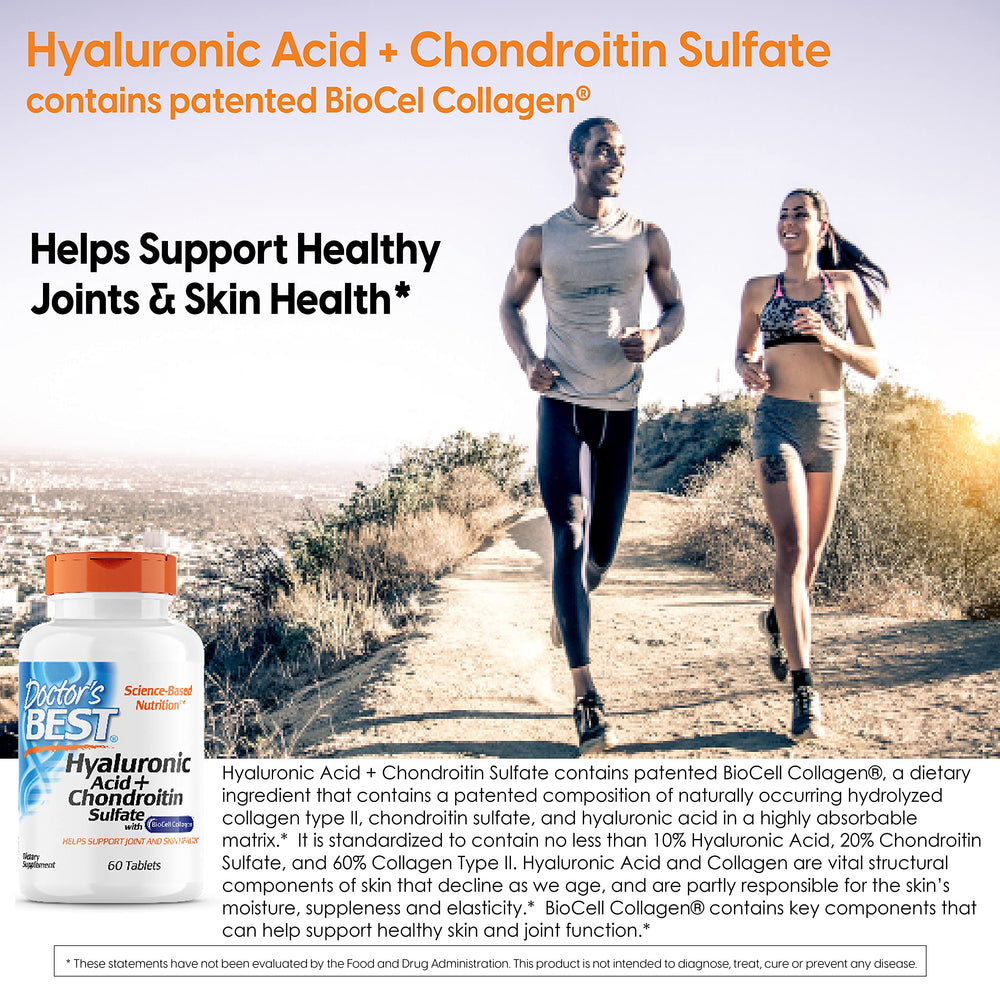 Close-up of label showing 90%+ chondroitin sulfate purity