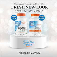Doctor's BEST Immune Support bottle label shows EpiCor postbiotic ingredients for gut health
