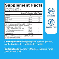 Doctor's Best krill oil capsules closeup showing glossy softgels for a daily supplement routine.