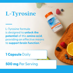 Packaging of Doctors Best L-Tyrosine 500 mg veggie caps