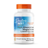 Bottle of Doctor's Best Magnesium Lysinate Glycinate 120 count