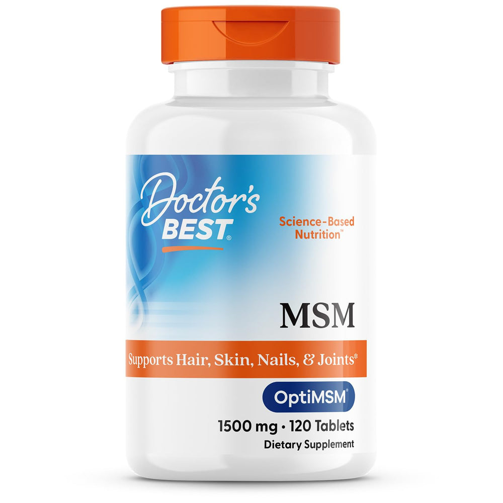 Bottle of Doctor's Best MSM 120 tablets