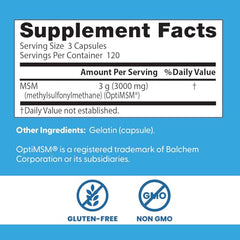 Close-up of Doctor's Best MSM capsules