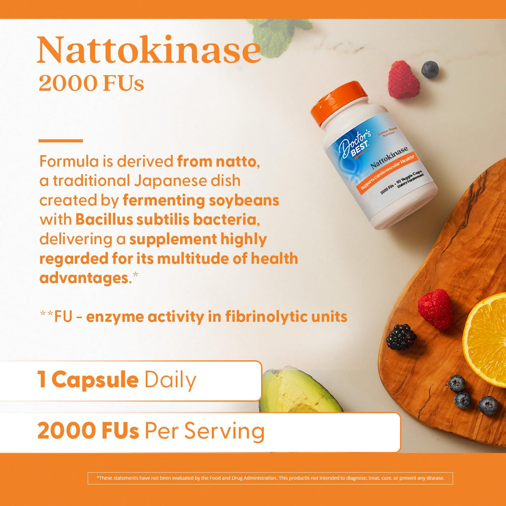 Doctor's Best nattokinase natto-derived enzyme from fermented soy